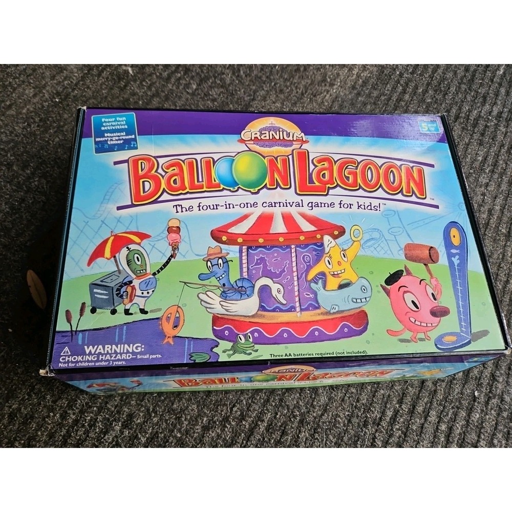 Cranium Balloon Lagoon Carnival Game WORKS COMPLETE 2004 Kids Family Fun